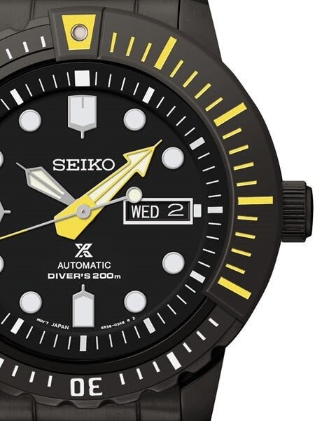 Seiko Prospex Black ion Mohawk with Seiko 4R36, 24-Jewel Automatic Movement #SRP633