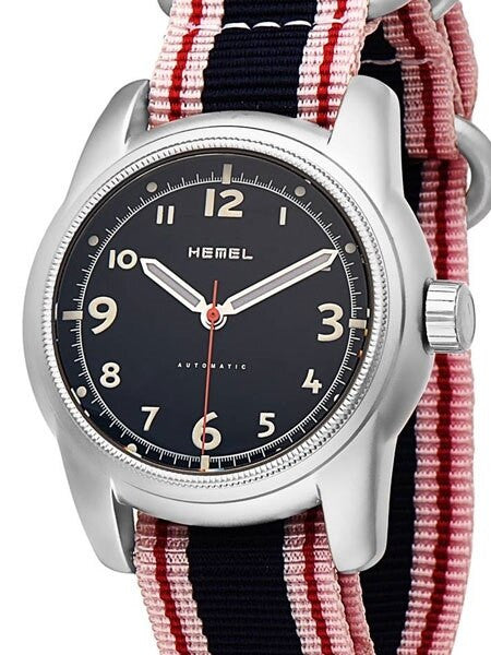 HEMEL Spear Automatic Military-Styled Watch with Bead Blasted Case and Sapphire Crystal #HM4B