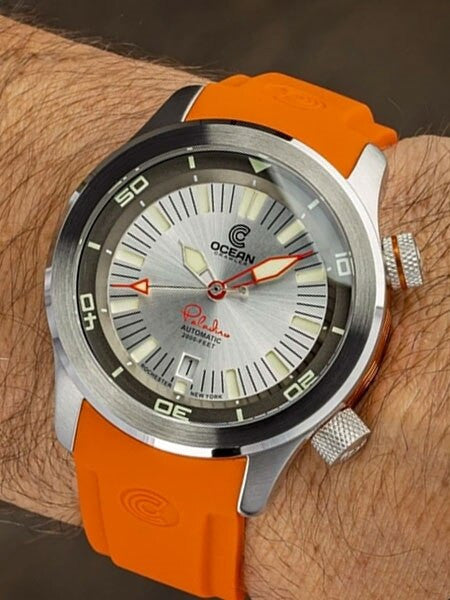 Ocean Crawler 600-Meter Paladino WaveMaker Swiss Automatic Dive Watch with Inner Rotating Bezel #1335