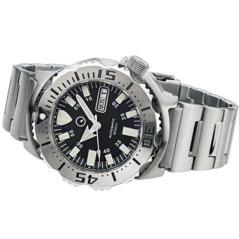 Islander Black Dial Automatic Dive Watch with AR Double Dome Sapphire Crystal, and 120-click Bezel #ISL-57
