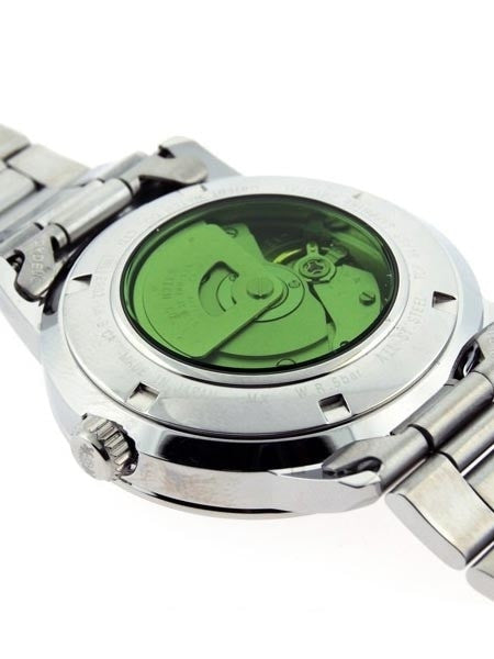 Orient 21-Jewel Automatic Disk Watch with Unique Rotating Hour Hand #ER0200BB