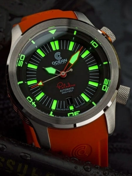 Ocean Crawler 600-Meter Paladino WaveMaker Swiss Automatic Dive Watch with Inner Rotating Bezel #1331
