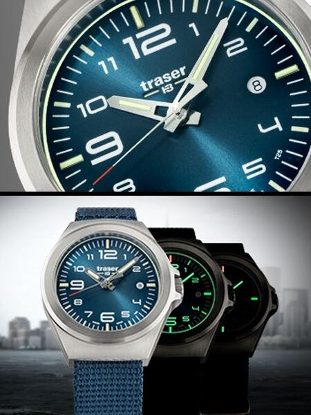 Traser P59 Essential S Blue Dial Watch w/Trigalight + SuperLuminova #108210