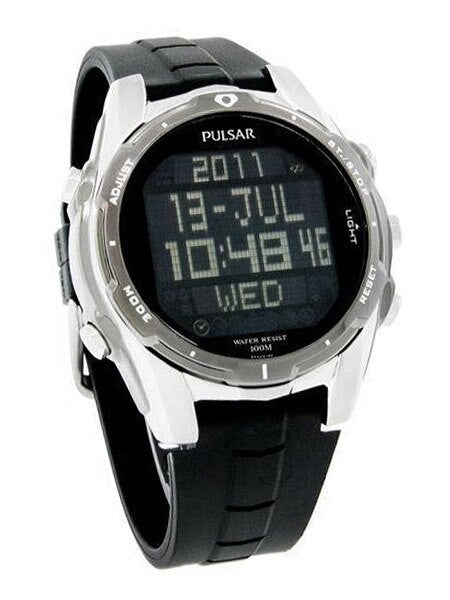 Pulsar Digital Quartz Watch with Countdown Timer, World Time, Alarm, and Stopwatch #PQ2003