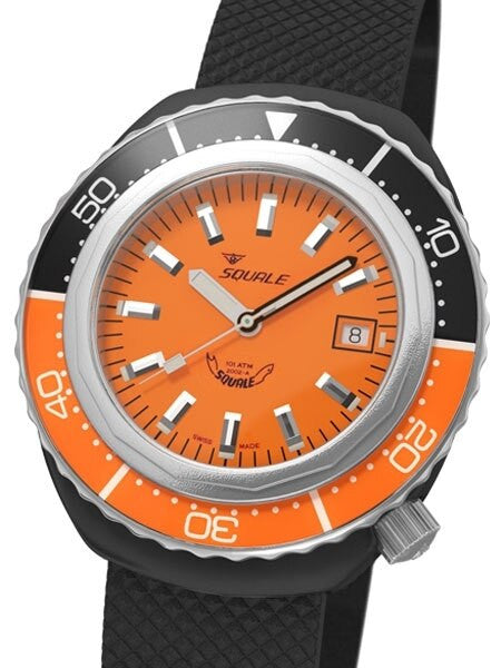 Squale 1000 meter Professional Swiss Automatic Dive watch with Black PVD Case #2002O-PVD-R