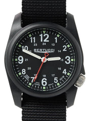 Bertucci DX3 Field Poly Resin Watch, Black Nylon Strap, Black Dial - 11015
