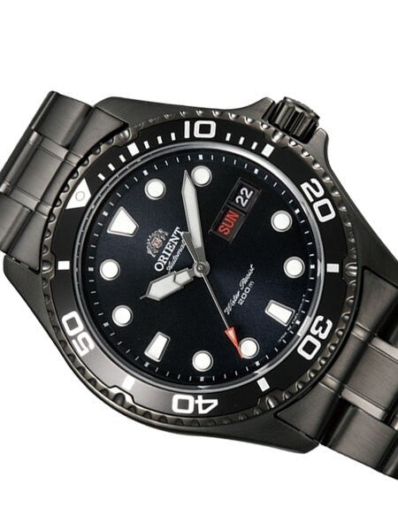 Orient Ray Raven II Black PVD Automatic Dive Watch with Bracelet #AA02003B
