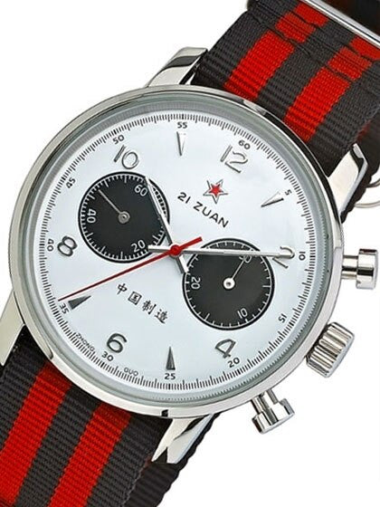 Scratch and Dent - Seagull 1963 Hand Wind Mechanical Chronograph with White Dial #6488-2901W 6
