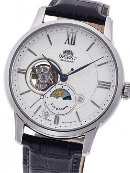 Orient Open-Heart Sun and Moon Automatic Watch with Hand Winding #RA-AS0005S10A