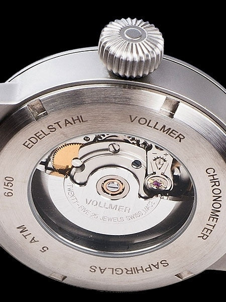Vollmer V2 Vortac 44mm Swiss COSC Certified Chronometer on a Hirsch Liberty Strap