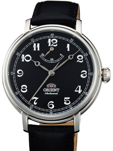 Orient Monarch Hand Winding Watch with Black Dial and Power Reserve Indicator #DD03002B