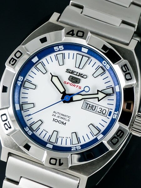 Seiko 40mm Sports 5 24-Jewel Automatic Watch with Day and Date Window #SRP279