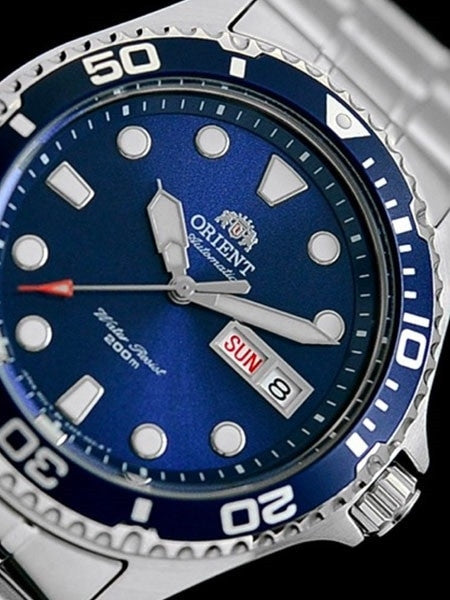 Orient Blue Dial Automatic Dive Watch with SS Bracelet #AA02005D