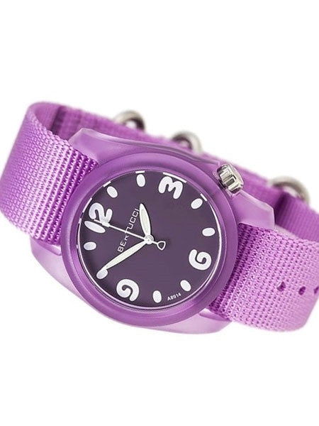 Bertucci Women's Comet Ultra Violet Resin Watch, Matching Nylon Strap and Dial - 11036