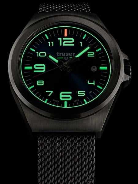 Traser P59 Essential S Blue Dial Watch w/Trigalight + SuperLuminova #108203