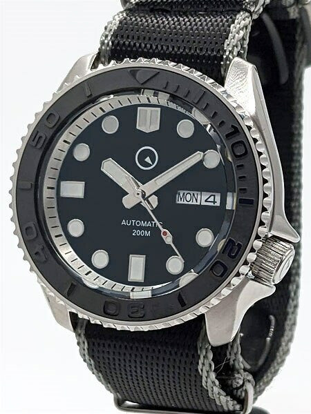 Scratch and Dent - Islander Automatic Dive Watch with Seat-Belt Strap, Sapphire Crystal, and Ceramic Bezel Insert #ISL-04