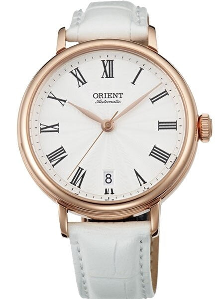 Orient Soma Automatic Dress Watch with White Dial and Rose Goldtone Case #ER2K002W