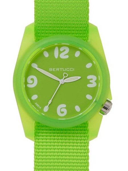 Bertucci Women's Comet Laser Green Resin Watch, Matching Nylon Strap and Dial - 11035