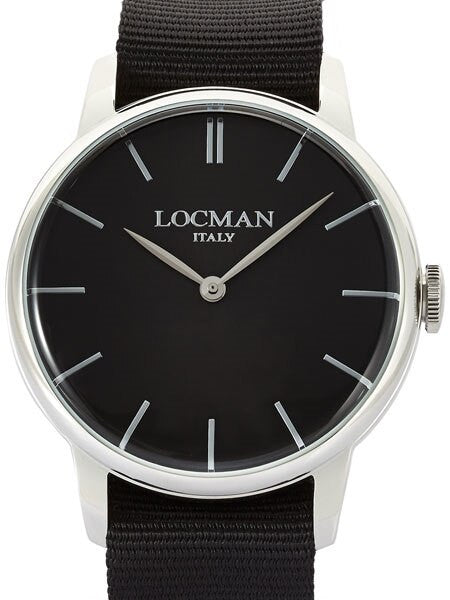 Locman 1960's Collection Sporty Quartz Dress Watch with 41mm Case #0251V01-00BKNKNK