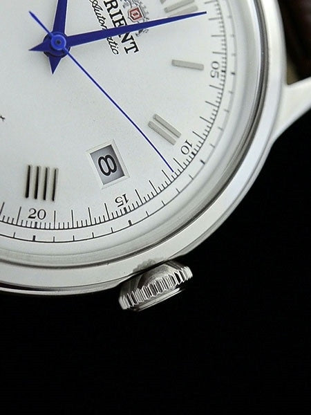 Orient 2nd-Gen Automatic Dress Watch with White Dial, Blue Hands #AC00009W