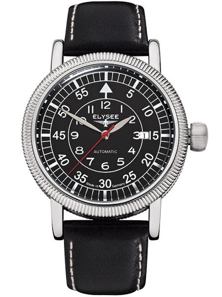 Elysee Ilos Aviator Automatic with 44mm Case and Coin-Edge Bezel #17001