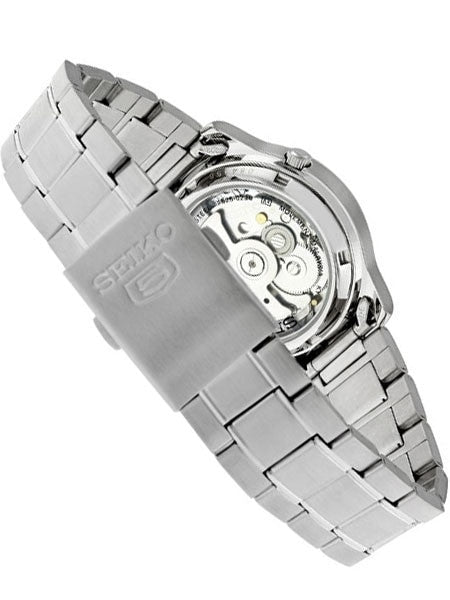 Seiko 5 Automatic Black Dial Watch with Stainless Steel Bracelet #SNK795