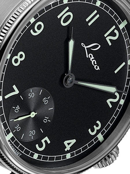 Laco Bremerhaven Manual Winding Navy Watch with AR Sapphire Crystal #862105