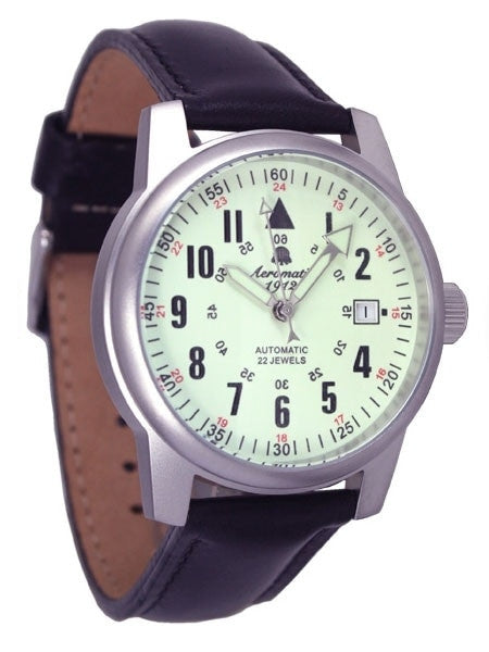 Aeromatic 1912 Automatic Aviator Watch with Luminous Dial #A1417