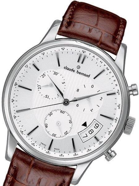 Claude Bernard Classic Open Date Chronograph Watch with Sapphire Crystal #01002-3-AIN