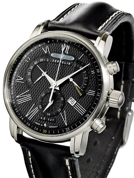 Graf Zeppelin Chronograph, Retrograde Watch with Beautiful Dial #7682-2