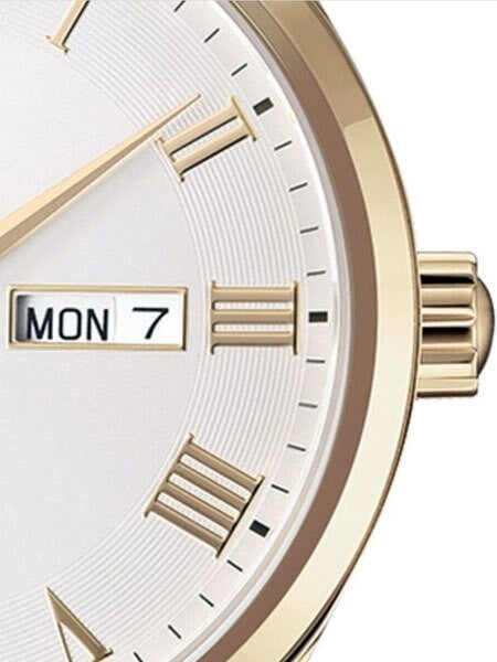 Citizen Automatic White Dial Watch with Brown Leather Strap #NH8363-14A