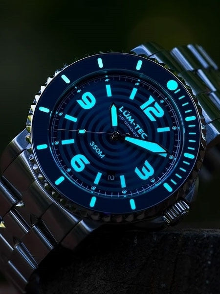 Lum-Tec 43mm Swiss Automatic, Anti-Magnetic 350 meter Dive Watch #350M-2