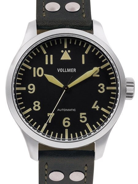 Vollmer Vintage Type A, 47mm Swiss Automatic Aviator Watch with Sapphire Crystal #V3H142