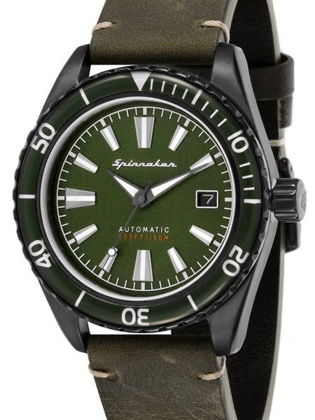 Spinnaker Fleuss Automatic Vintage Style Sports Watch with 43mm PVD Case #SP-5056-04