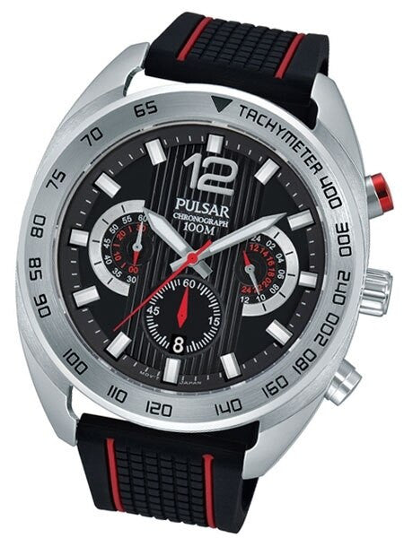 Pulsar Quartz Chronograph Watch with Stopwatch and 24-Hour Sub-Dial #PT3633