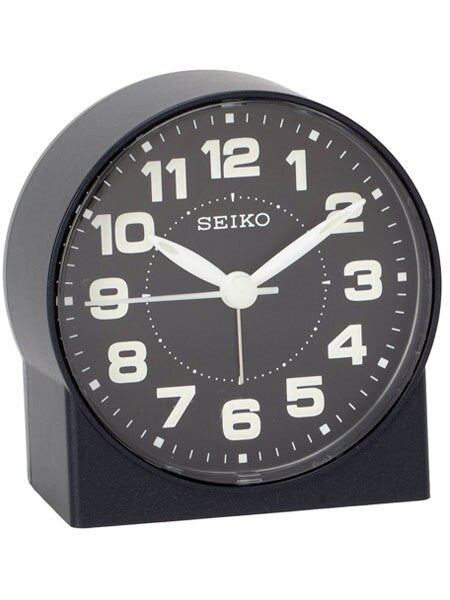 Seiko Alarm Clock with White Hands and Quiet-Sweep Second Hand #QHE084KLH