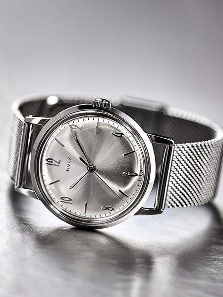 Timex 34mm Marlin Mechanical (Hand Wind) Watch with Mesh Bracelet #TW2T18500ZV