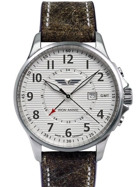 Iron Annie Dual Time GMT Pilot Watch with Luminous Hands #5840-1