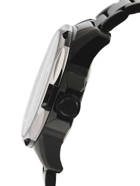 Titan HTSE Solar Powered Quartz Watch with Black Dial and Black PVD Bracelet #1573KM01