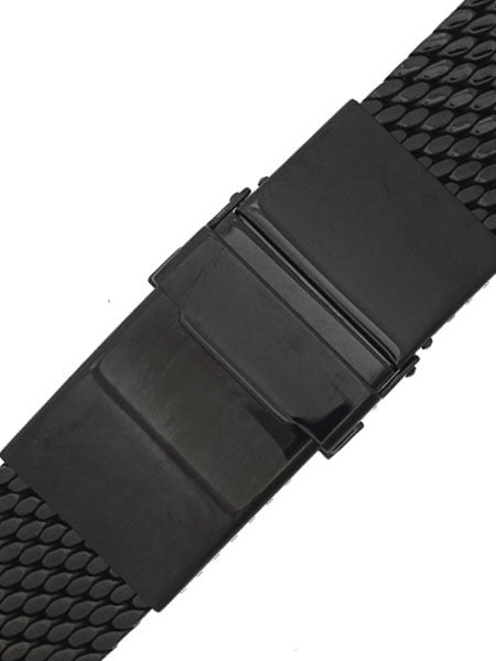 STAIB Polished Black IP Mesh Bracelet #Steel-2784-20753APM (Straight End, 20mm)