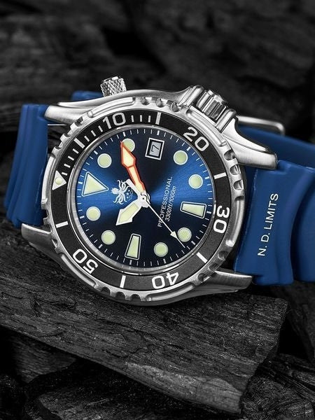 Phoibos 1000 meter Swiss Quartz Dive Watch with a Sapphire Crystal