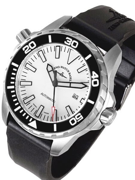 Zeno 500 Meter Pro Dive Watch with White Dial and Swiss ETA Automatic Movement #6603-a2