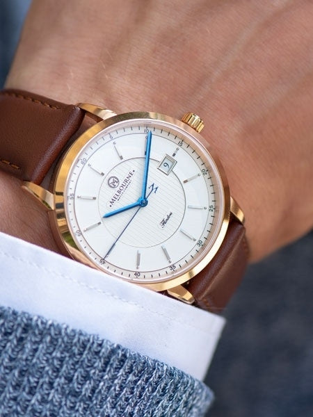 Melbourne Flinders Swiss Automatic Dress Watch with White Dial, Sapphire Crystal #FL.40.A.3HD.06