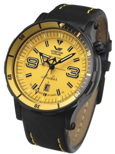 Vostok-Europe Anchar Mens Automatic Dive Watch with Tritium Tube Illumination 510C530