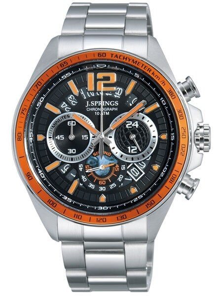 J. Springs Quartz Chronograph Watch with 60-minute Stopwatch Function and 24-hour Sub-Dial #BFJ001