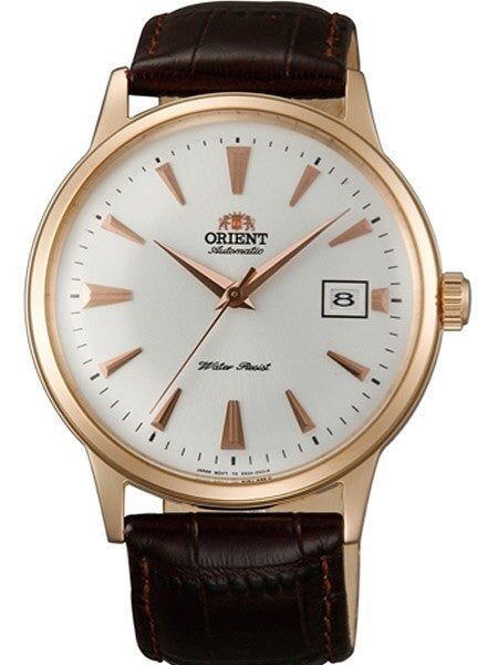 Scratch and Dent - Orient Bambino Automatic Watch with White Dial, Rose Goldtone Case and Hour Markers #ER24002W-SND1