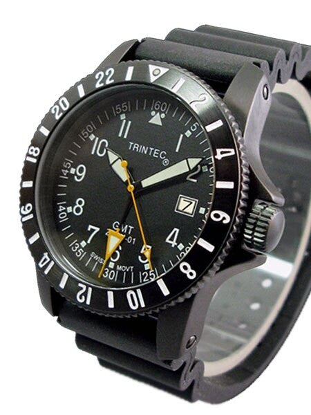 Trintec Zulu GMT Watch, Stainless Steel Case Zulu-01B