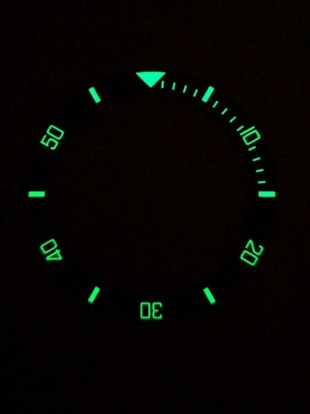 Black Ceramic Luminous Bezel Insert for Seiko SKX013 #C16
