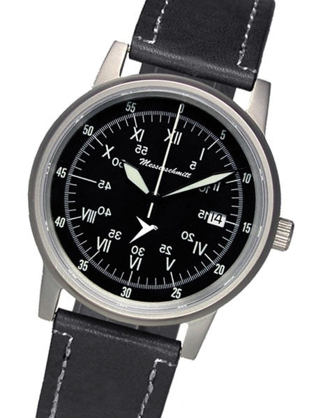 Messerschmitt Fliegeruhr Watch with a Black Sextant Dial #ME-Sextant
