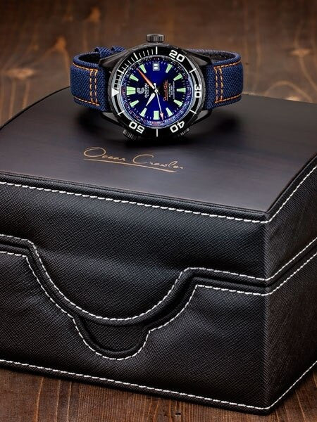 Ocean Crawler Ocean Navigator Swiss Automatic with Titanium Case,  AR Sapphire Crystal #CD-422